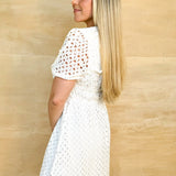 Bop Around Eyelet Dress - White