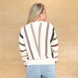 Fun Multi Stripe Sweater - Cream