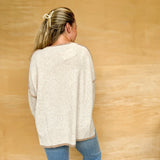 Oatmeal Contrast Sweater Top