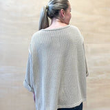 Folded Sleeve Top - Taupe