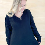 Black V-Neck Sweater