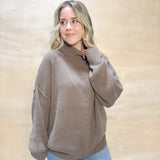 Mocha Mock Neck Sweater