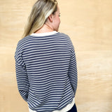 Free Sea Stripe Pullover - Slate Blue