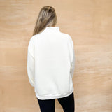 Cream Half Zip Sweatshirt