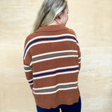 Caramel Stripe Sweater Top