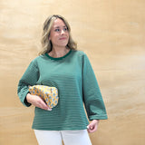 Super Stripe Green Top